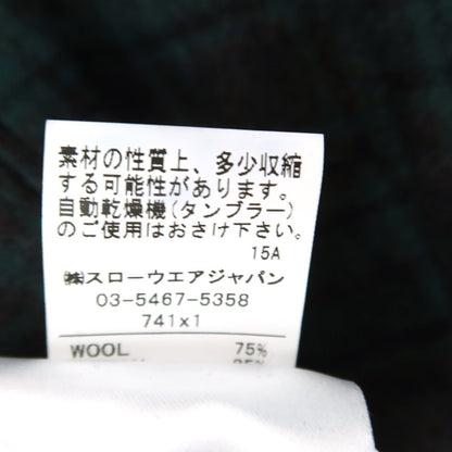 【中古】インコテックス INCOTEX ウールナイロン カジュアルスラックスパンツ グリーンxダークグレー【サイズ44】【GRN】【A/W】【状態ランクB】【メンズ】