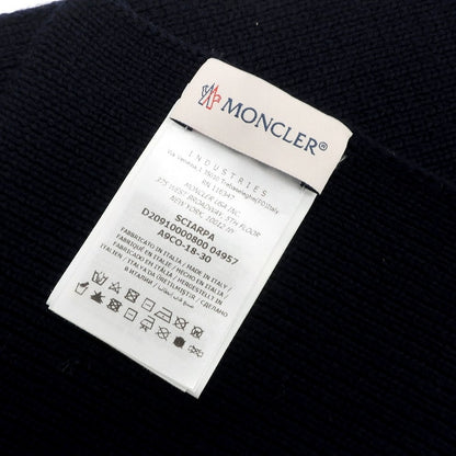 【中古】モンクレール MONCLER ミドルゲージウール ニットマフラー ネイビー【 状態ランクB 】【 メンズ 】