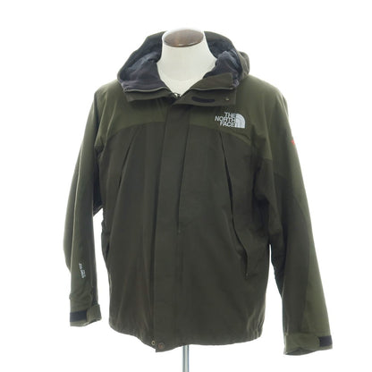 【中古】ザノースフェイス THE NORTH FACE GORE-TEX ナイロン マウンテンパーカー オリーブ【 XL 】【 状態ランクC 】【 メンズ 】