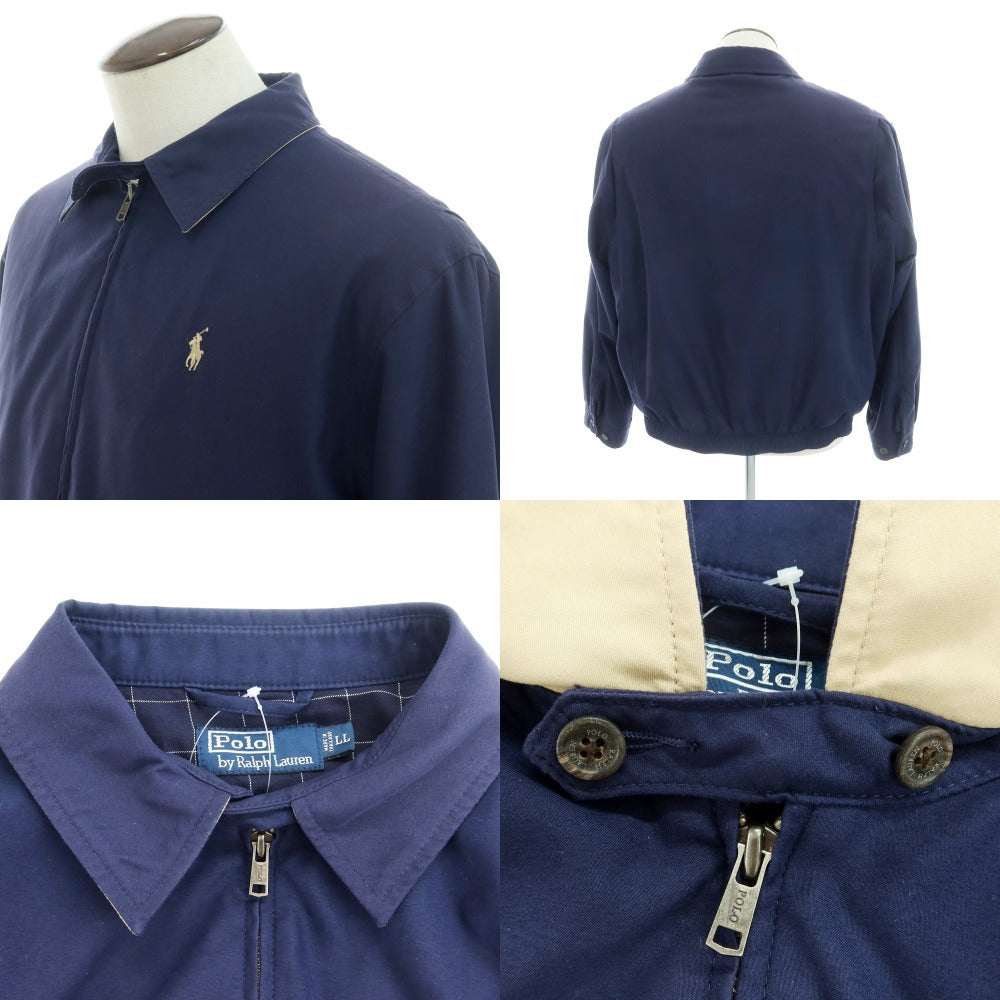 【中古】ポロ ラルフローレン Polo Ralph Lauren ポリエステル ジップアップ スイングトップ ネイビー【 LL 】【 状態ランクC 】【 メンズ 】