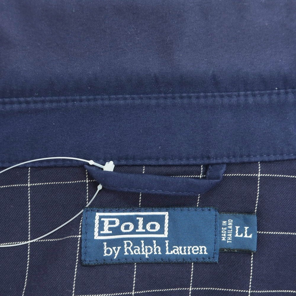 【中古】ポロ ラルフローレン Polo Ralph Lauren ポリエステル ジップアップ スイングトップ ネイビー【 LL 】【 状態ランクC 】【 メンズ 】