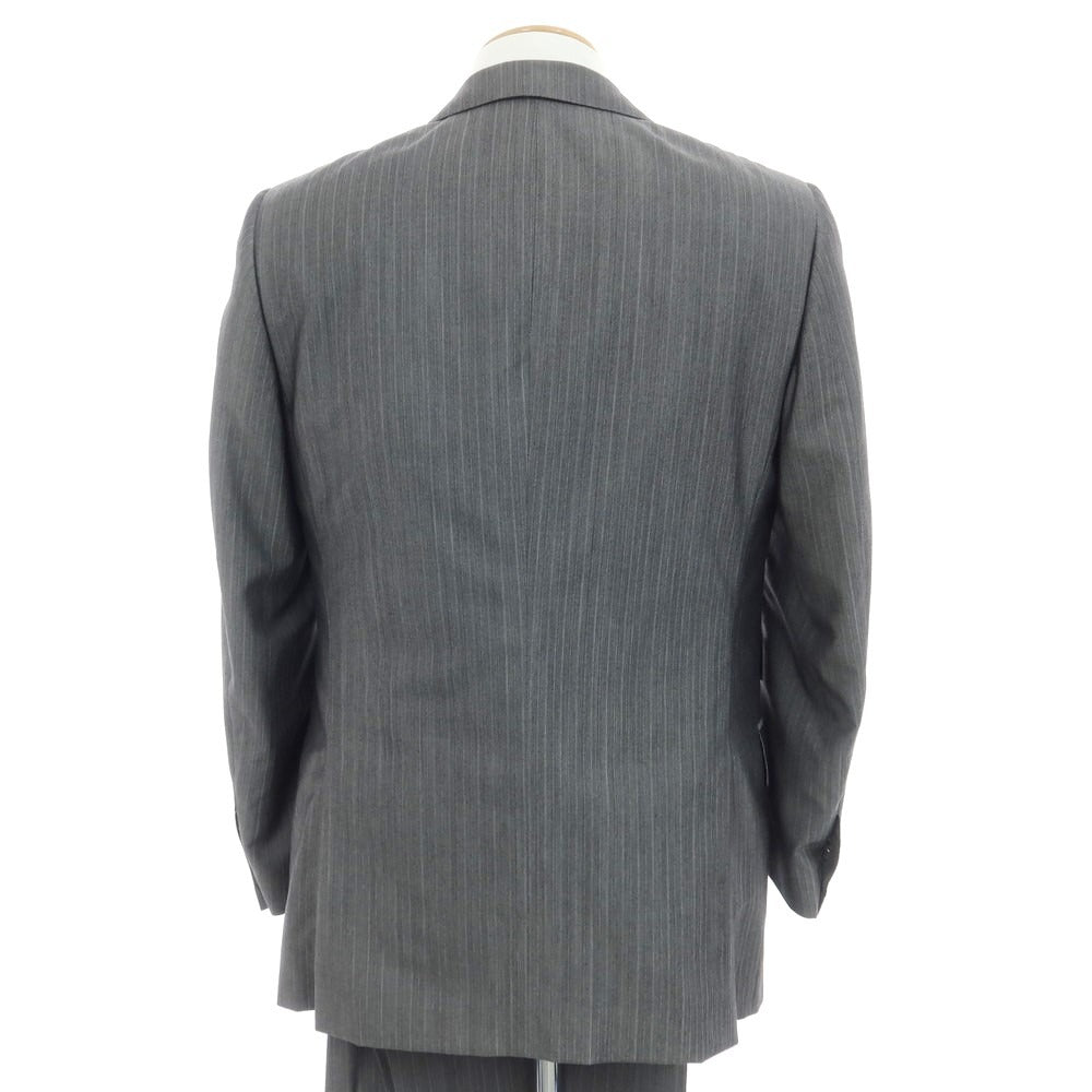 【中古】コルネリアーニ CORNELIANI ウール シルク ストライプ 3つボタンスーツ グレー【 サイズ44 】【 状態ランクB 】【 メンズ 】 [EPD]