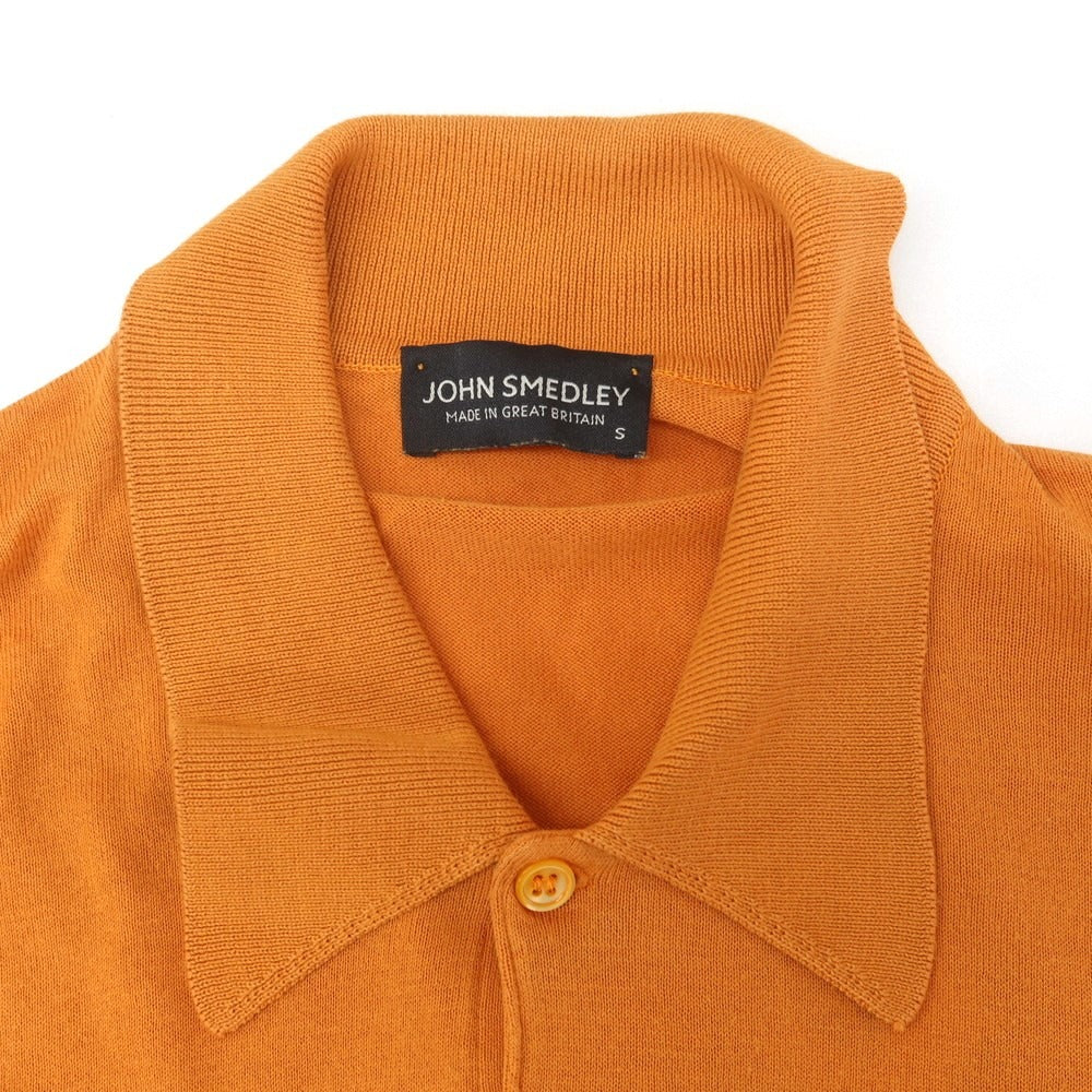 【中古】ジョンスメドレー JOHN SMEDLEY コットン 半袖 ポロニット オレンジ【 S 】【 状態ランクB 】【 メンズ 】