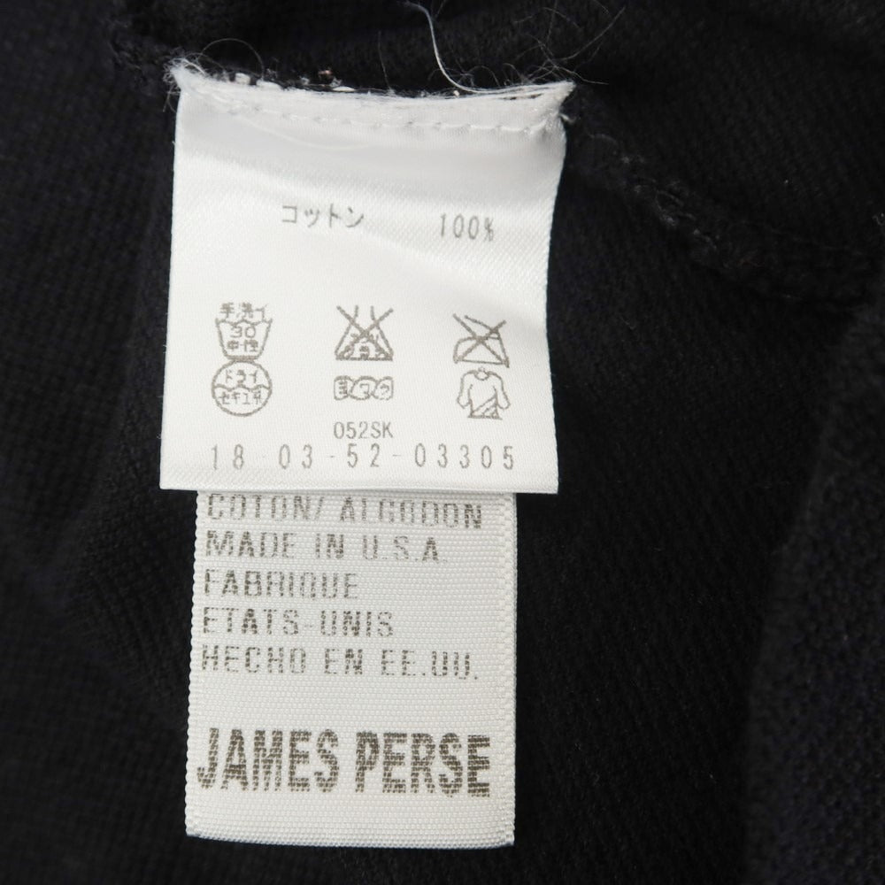 【中古】ジェームスパース JAMES PERSE コットン プルオーバー パーカー ブラック【 0 】【 状態ランクB 】【 メンズ 】