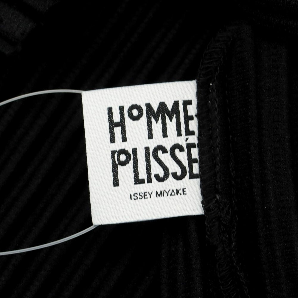 【中古】オム プリッセ イッセイミヤケ HOMME PLISSE ISSEY MIYAKE 2024年秋冬 プリーツ カジュアルシャツ ブラック【 表記なし（L位） 】【 状態ランクA 】【 メンズ 】