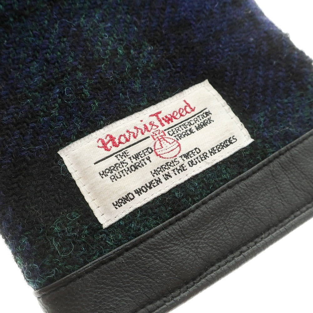 【中古】ハリスツイード HARRIS TWEED ハリスツイード 手袋 グローブ ネイビーxグリーン【 状態ランクC 】【 メンズ 】