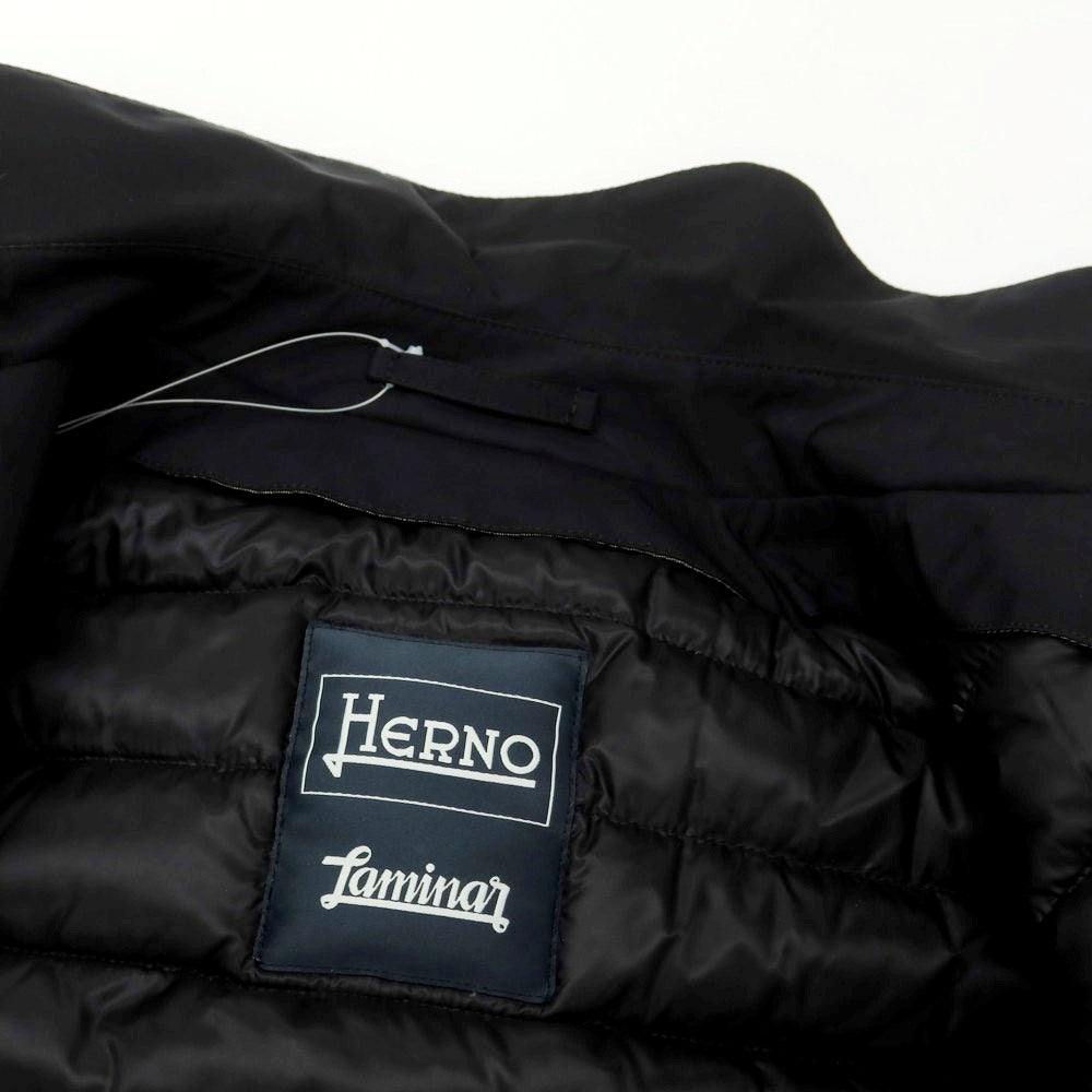 【中古】ヘルノ Herno Laminar GORE-TEX ナイロン ダウンライナー付き フーデッドコート ブラック【 48 】【 状態ランクB 】【 メンズ 】