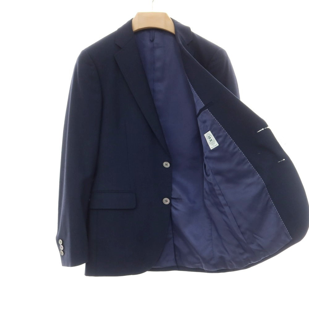 【中古】スーツカンパニー THE SUIT COMPANY ストレッチウール 2つボタンスーツ ネイビー【 170cm-8Drop  (M位) 】【 状態ランクB 】【 メンズ 】