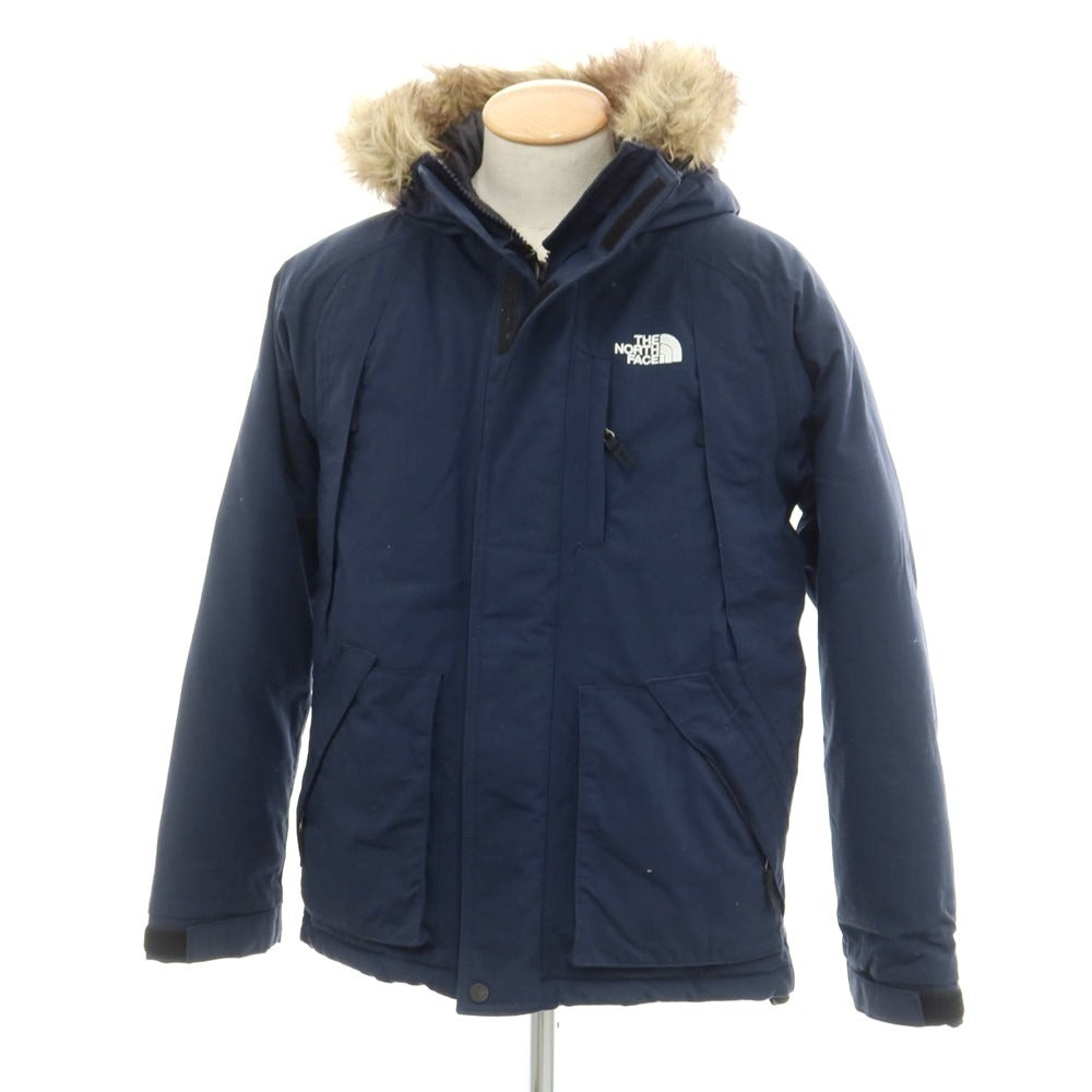 【中古】ザノースフェイス THE NORTH FACE PERTEX ナイロン ダウンジャケット ネイビー【 S 】【 状態ランクC 】【 メンズ 】