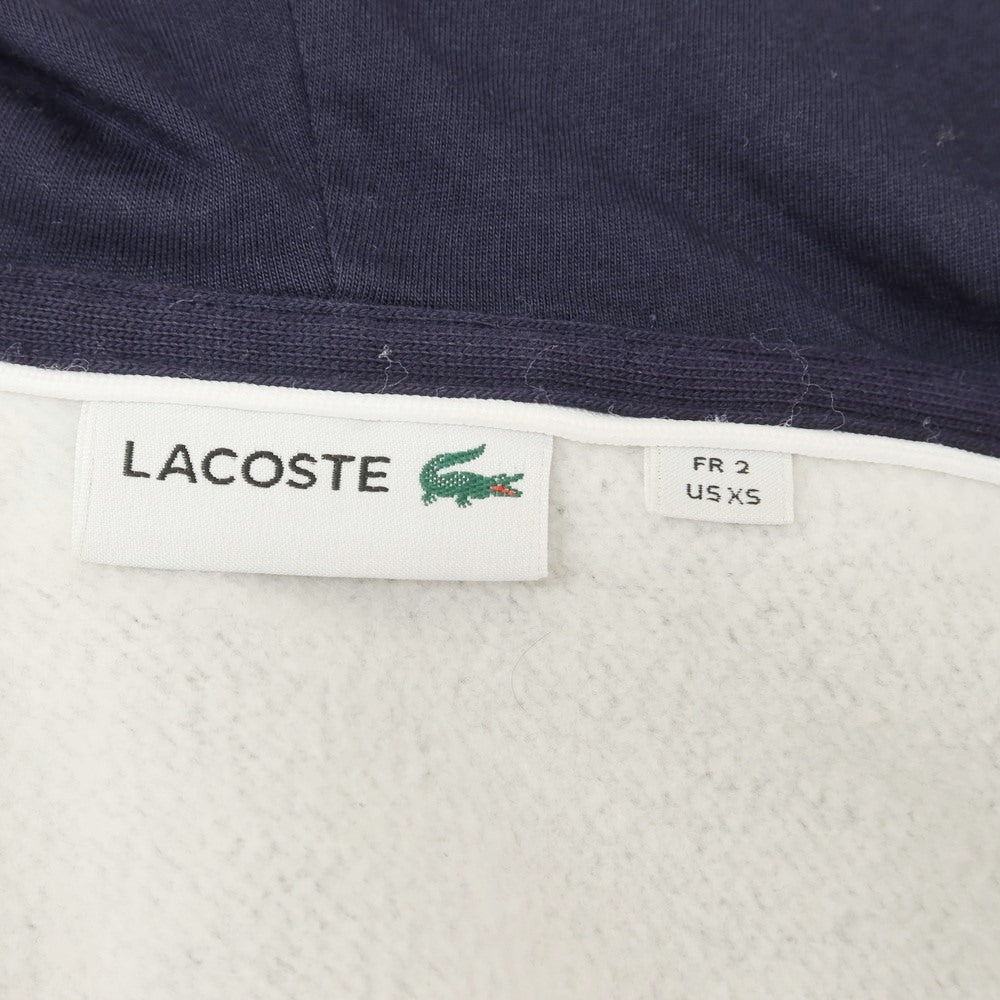 【中古】ラコステ LACOSTE 裏起毛スウェット ジップアップパーカー ダークグレー【 XS 】【 状態ランクB 】【 メンズ 】