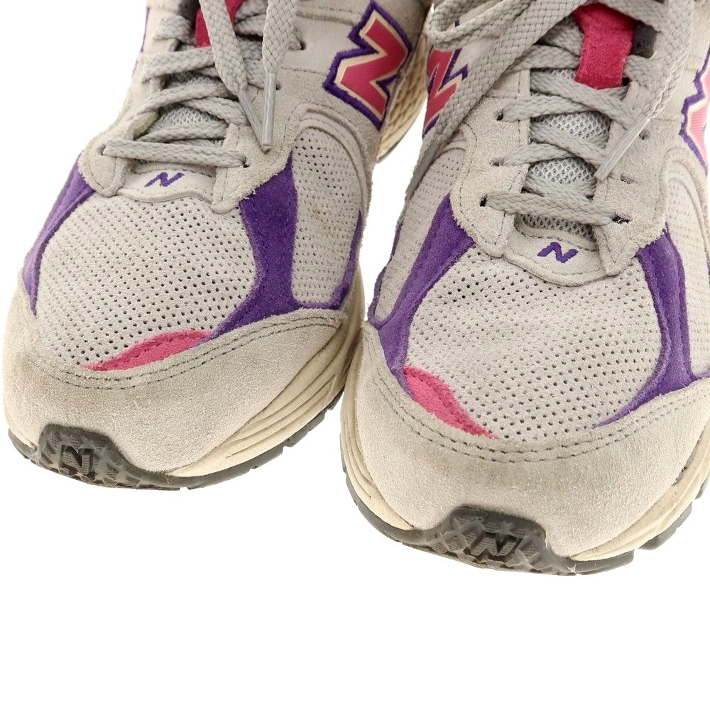 【中古】ニューバランス NEW BALANCE M2002RWB スエード スニーカー グレーxパープル【 27.5 】【 状態ランクC 】【 メンズ 】