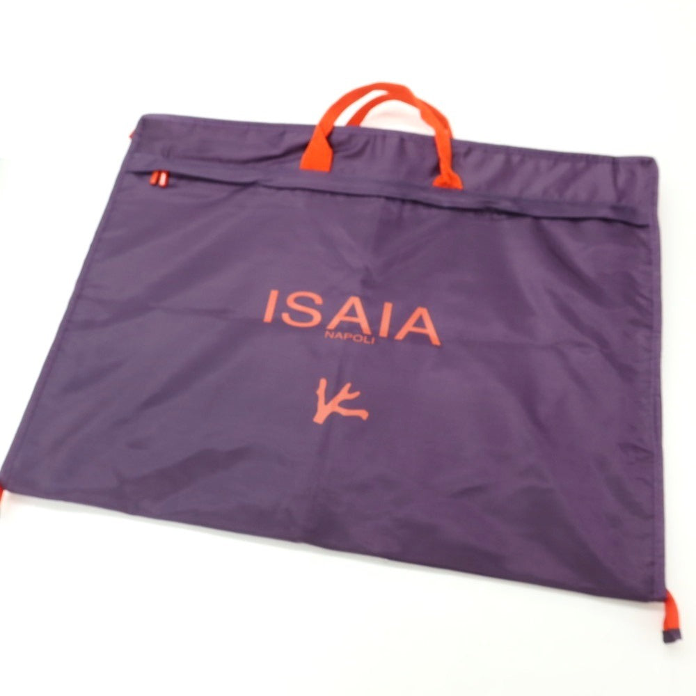 【中古】イザイア ISAIA バーニーズニューヨーク別注 ウール ストライプ 3つボタンスーツ ネイビーxブルー【 46 】【 状態ランクD 】【 メンズ 】