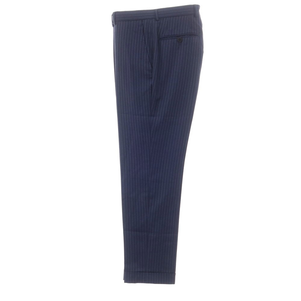 [Used] ISAIA Barneys New York custom wool striped 3 button suit navy x blue [46] [Condition Rank D] [Men&