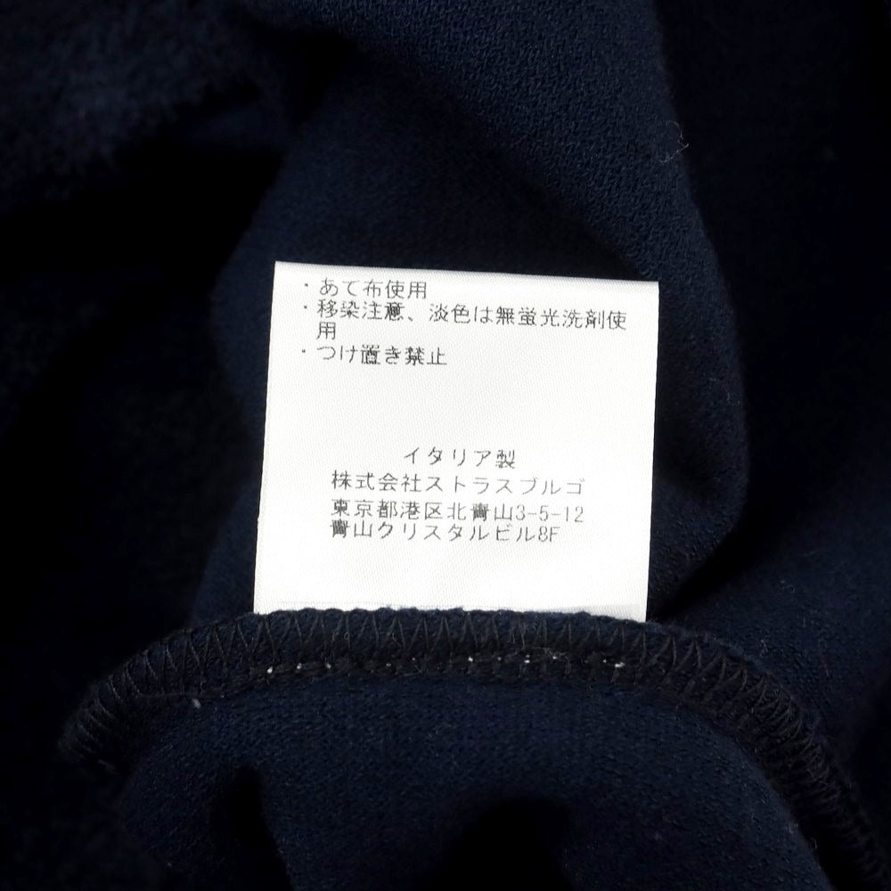 【中古】【未使用】クルチアーニ CRUCIANI コットン パイル クルーネック 半袖Ｔシャツ ネイビー【 46 】【 状態ランクS 】【 メンズ 】