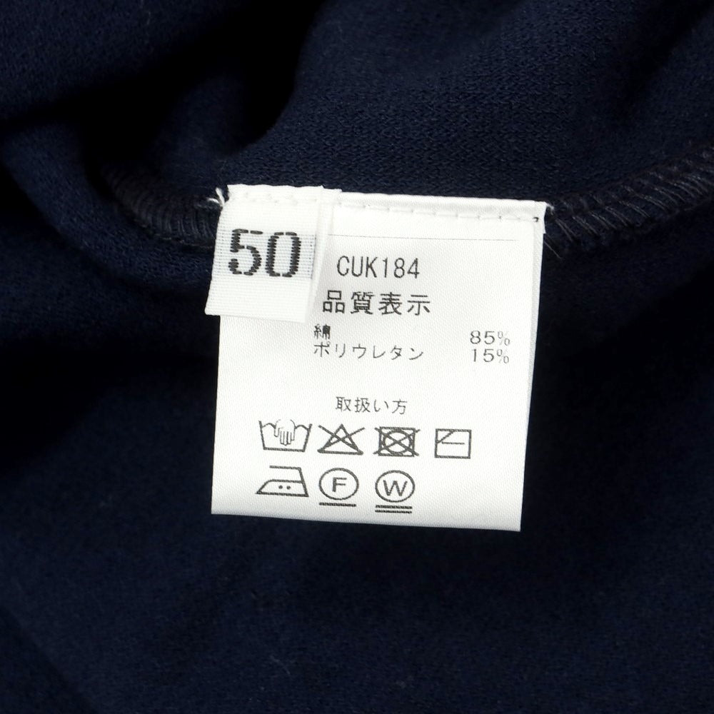 【中古】【未使用】クルチアーニ CRUCIANI コットン パイル クルーネック 半袖Ｔシャツ ネイビー【 50 】【 状態ランクS 】【 メンズ 】