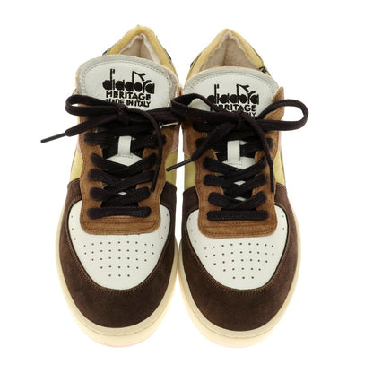 【中古】ディアドラ Diadora Mi Basket Row Cut LEO CALACICCO スニーカー ブラウンxマルチ系【 26.5 】【 状態ランクA 】【 メンズ 】