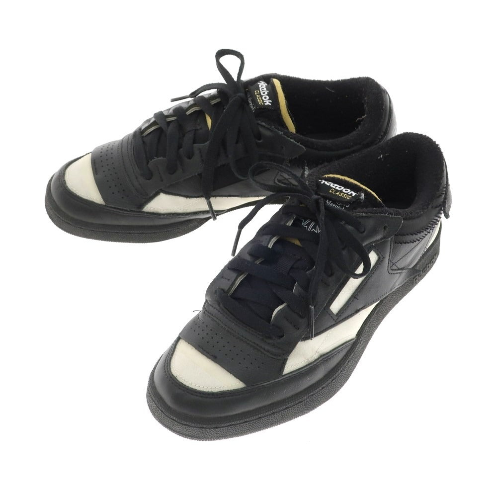 【中古】マルタンマルジェラ２２ Martin Margiela 22 ×Reebok PROJECT 0CC Memory Of V2 スニーカー ブラックxオフホワイト【 26.5 】【 状態ランクB 】【 メンズ 】