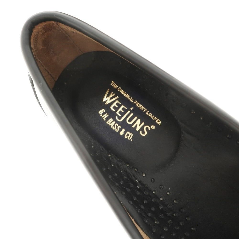 【中古】【未使用】ジーエイチバス G.H.BASS&amp;CO. WEEJUNS PENNY LOAFER コンビ コインローファー ブラックxホワイト【 UK6 】【 状態ランクS 】【 メンズ 】