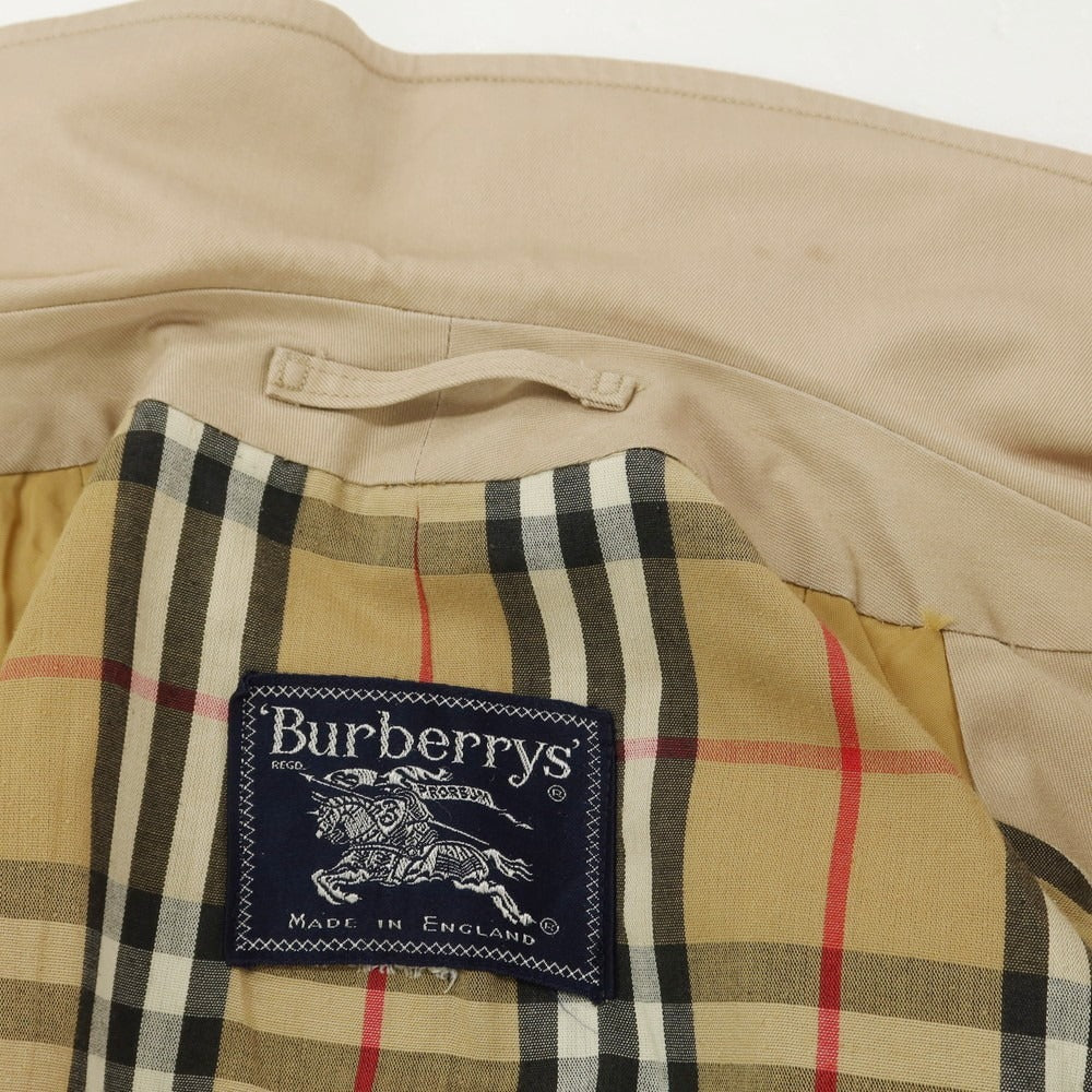 【中古】バーバリー BURBERRY ポリエステルコットン ステンカラーコート ベージュ【 表記なし 】【 状態ランクC 】【 メンズ 】