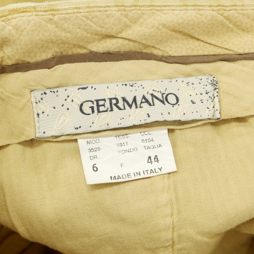 【中古】ジェルマーノ GERMANO コットン コーデュロイパンツ イエローカーキ【 44 】【 状態ランクC 】【 メンズ 】