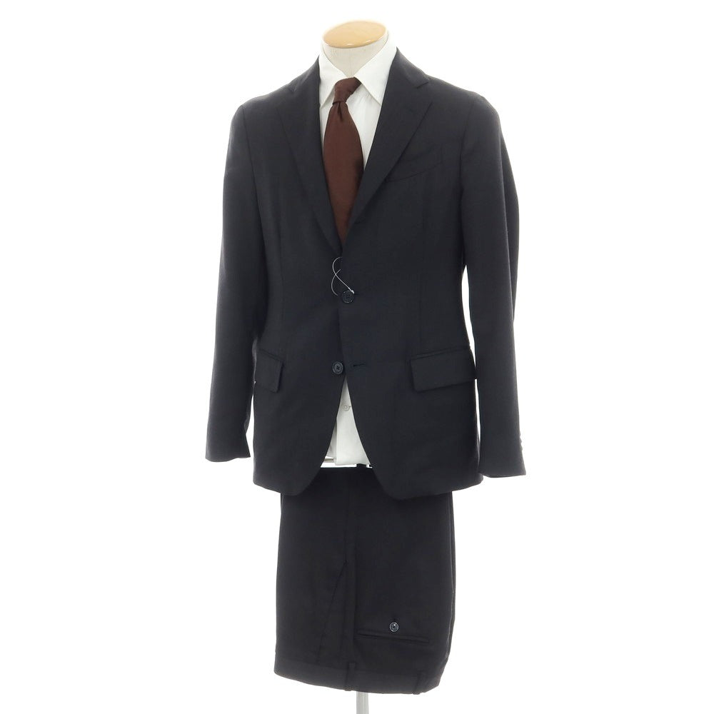 【中古】ラルディーニ LARDINI easywear ポリエステルウール 3つボタンスーツ ダークグレー【 44 】【 状態ランクB 】【 メンズ 】