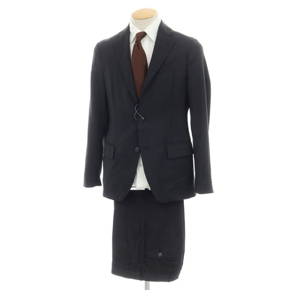 【中古】ラルディーニ LARDINI easywear ポリエステルウール 3つボタンスーツ ダークグレー【 44 】【 状態ランクB 】【 メンズ 】