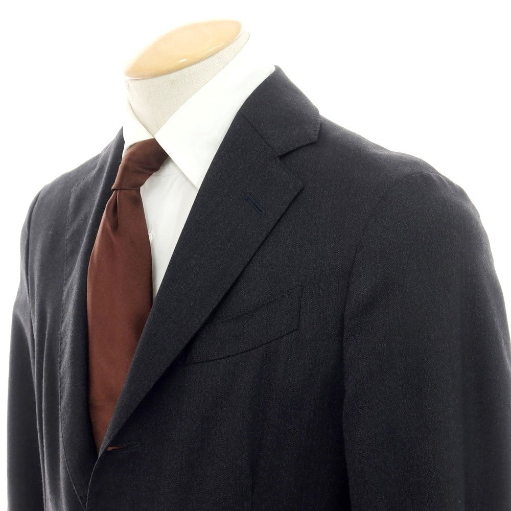 【中古】ラルディーニ LARDINI easywear ポリエステルウール 3つボタンスーツ ダークグレー【 44 】【 状態ランクB 】【 メンズ 】