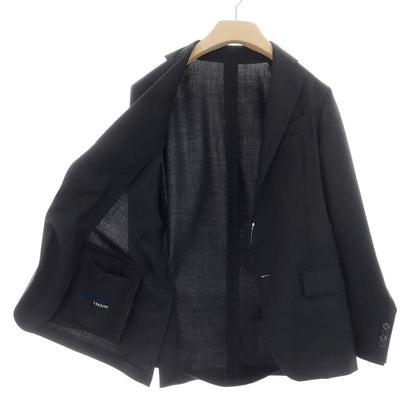 【中古】ラルディーニ LARDINI easywear ポリエステルウール 3つボタンスーツ ダークグレー【 44 】【 状態ランクB 】【 メンズ 】