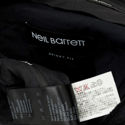 【中古】ニールバレット NEIL BARRETT ウールナイロン リブパンツ カジュアルスラックスパンツ ダークグレー【 44 】【 状態ランクB 】【 メンズ 】