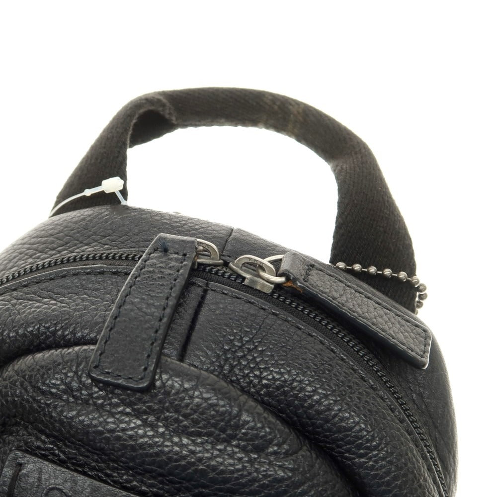 COACH コーチ　ブラック ボディバッグ　ワンショルダー　レザー Coach レザー ボディーバッグ ワンショルダーバック コーチ