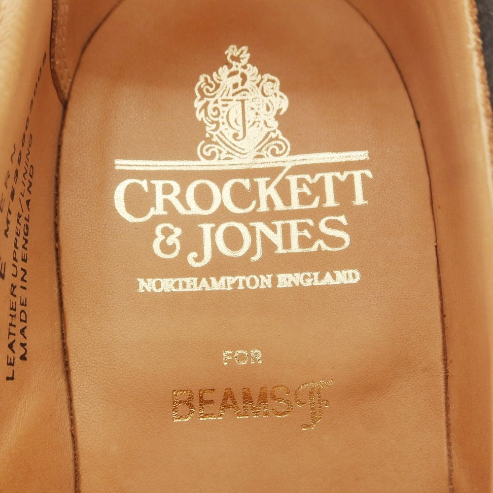 【中古】クロケットアンドジョーンズ CROCKETT&amp;JONES BEAMS F別注 MALVERN スエード シングルモンク ドレスシューズ ブラック【 8 】【 状態ランクA 】【 メンズ 】