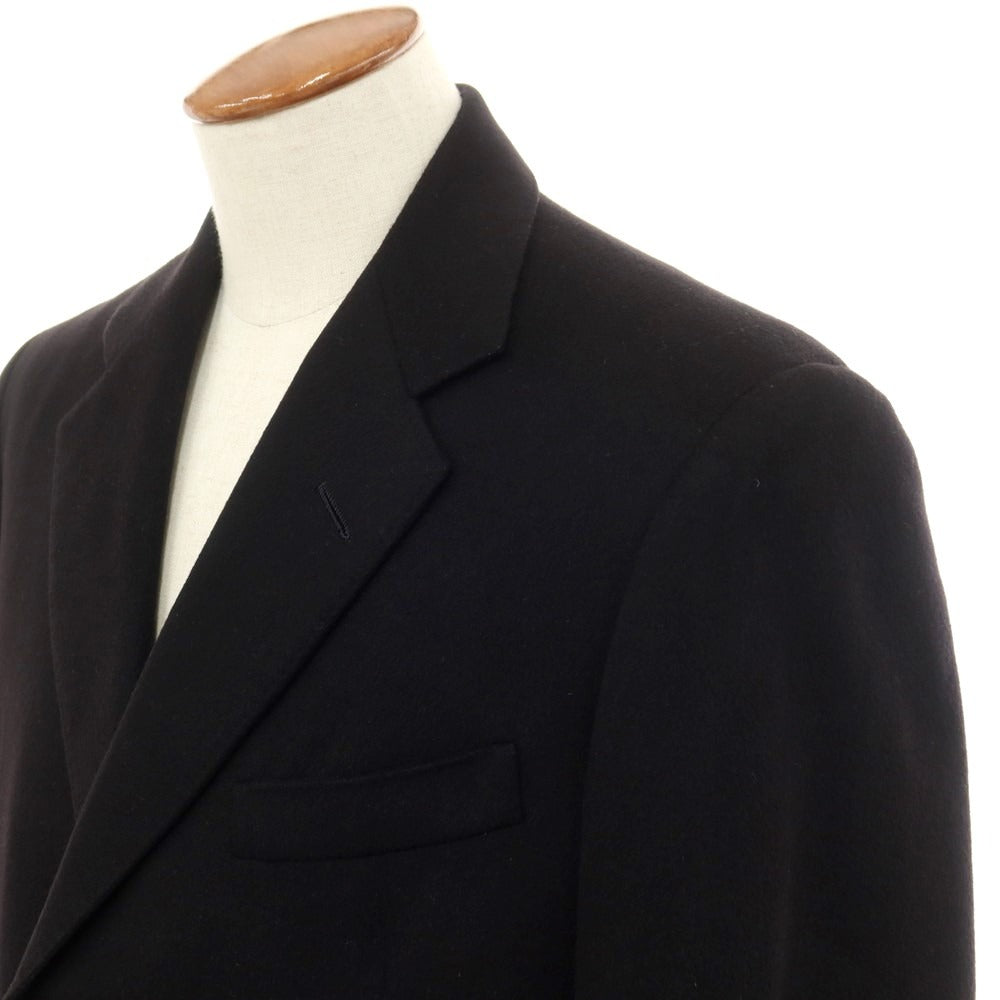 【中古】オックスフォード クローズ Oxxford Clothes カシミヤ チェスターフィールドコート ブラック【 38 】【 状態ランクC 】【 メンズ 】