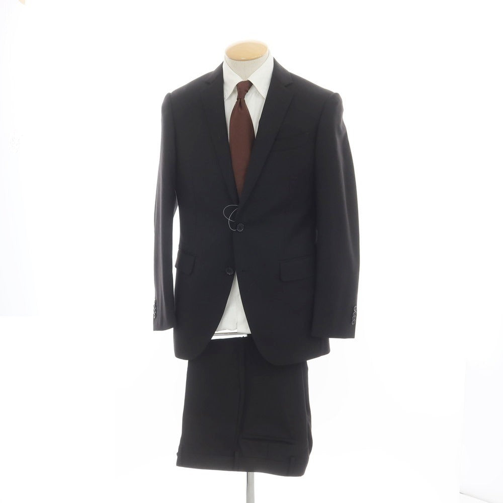 【中古】スーツカンパニー THE SUIT COMPANY SUPER100’S ウール 2つボタンスーツ ブラック【 170cm-8Drop 】【 状態ランクB 】【 メンズ 】