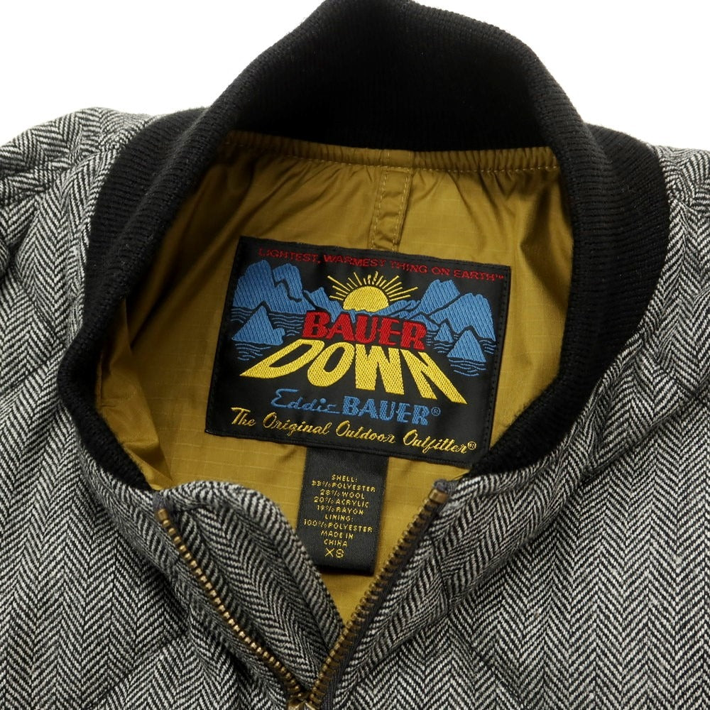 【中古】エディー バウアー Eddie Bauer ポリエステルウール 復刻 日の出タグ ダウンジャケット ブラックxホワイト【 XS 】【 状態ランクB 】【 メンズ 】