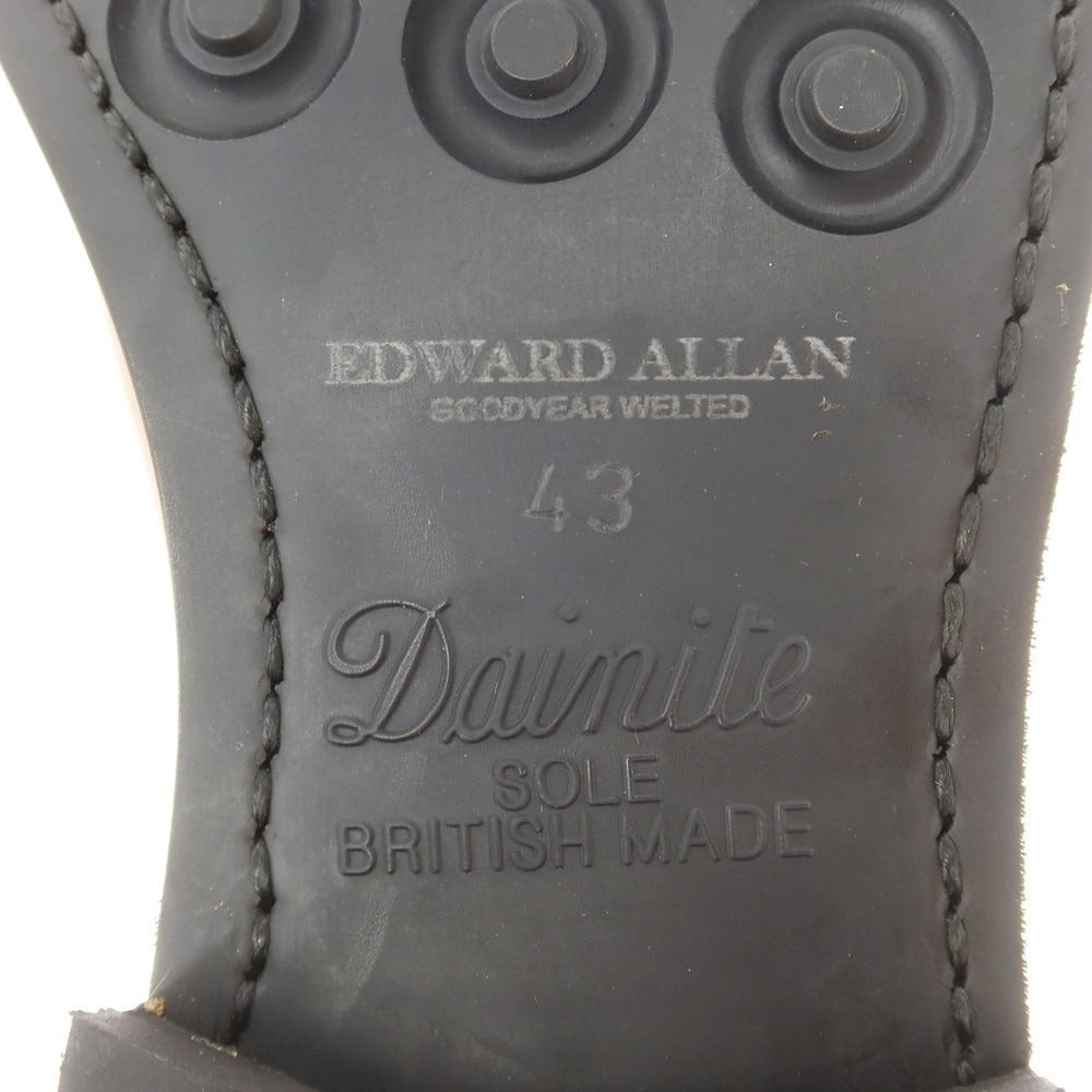 【中古】【未使用】エドワードアレン EDWARD ALLAN ストレートチップ ドレスシューズ ライトブラウン【 43 】【 状態ランクS 】【 メンズ 】