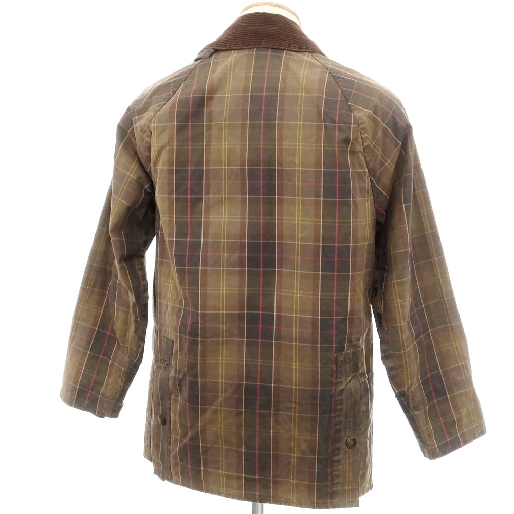 【中古】バブアー Barbour オイルドコットン チェック ビデイルジャケット ブラウン系【 34 】【 状態ランクD 】【 メンズ 】