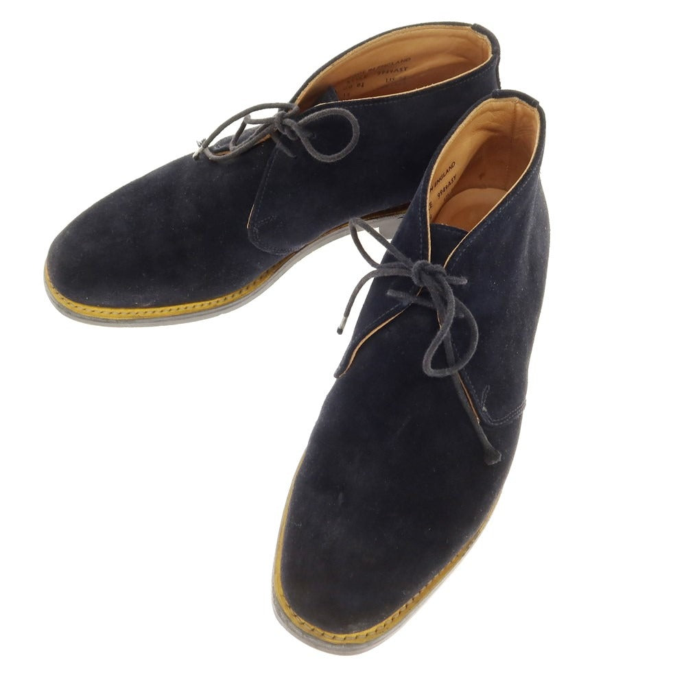 [Used] Sanders Suede Chukka Boots Navy x Yellow [8 1/2] [Condition Rank C] [Men&