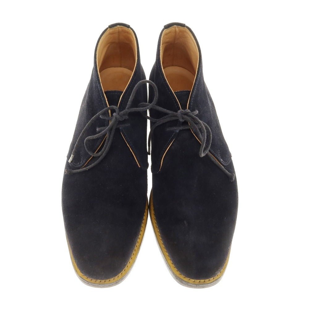 [Used] Sanders Suede Chukka Boots Navy x Yellow [8 1/2] [Condition Rank C] [Men&