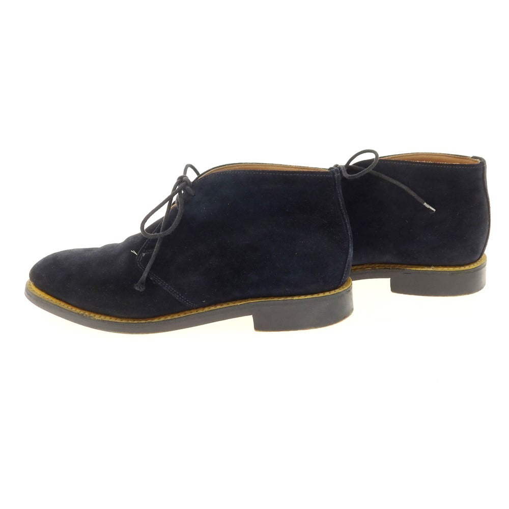 [Used] Sanders Suede Chukka Boots Navy x Yellow [8 1/2] [Condition Rank C] [Men&