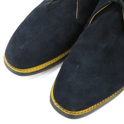 [Used] Sanders Suede Chukka Boots Navy x Yellow [8 1/2] [Condition Rank C] [Men&