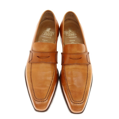 【中古】クロケットアンドジョーンズ CROCKETT&amp;JONES トレーディングポスト別注 コインローファー ライトブラウン【 6 1/2 】【 状態ランクB 】【 メンズ 】