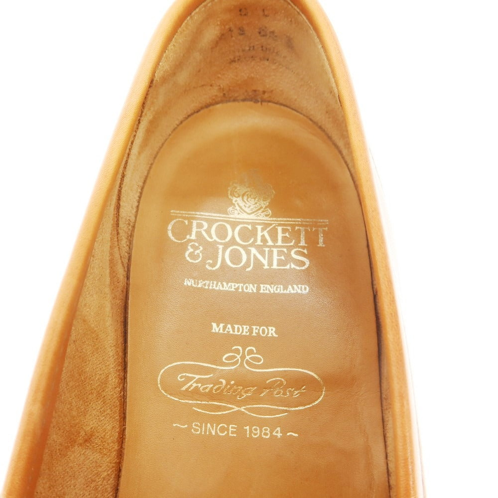 【中古】クロケットアンドジョーンズ CROCKETT&amp;JONES トレーディングポスト別注 コインローファー ライトブラウン【 6 1/2 】【 状態ランクB 】【 メンズ 】