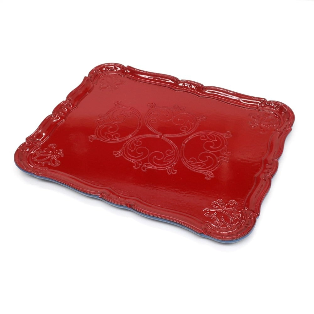 [New] R+D. LAB SARA Wood Tray Dark Red x Blue [L] [Condition Rank N] [Unisex] [DPD]