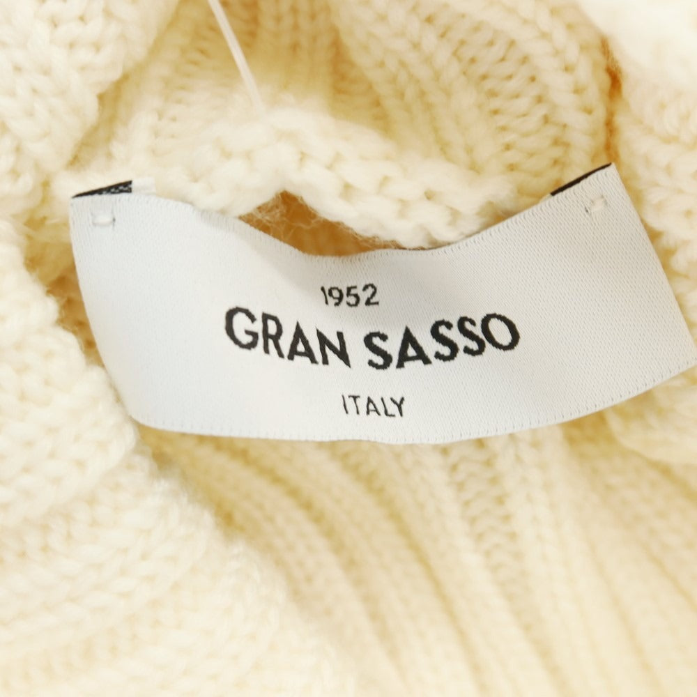 【新品アウトレット】グランサッソ GRAN SASSO ウール タートルネック プルオーバーニット ライトベージュ【サイズ50】【BEI】【A/W】【状態ランクN-】【メンズ】