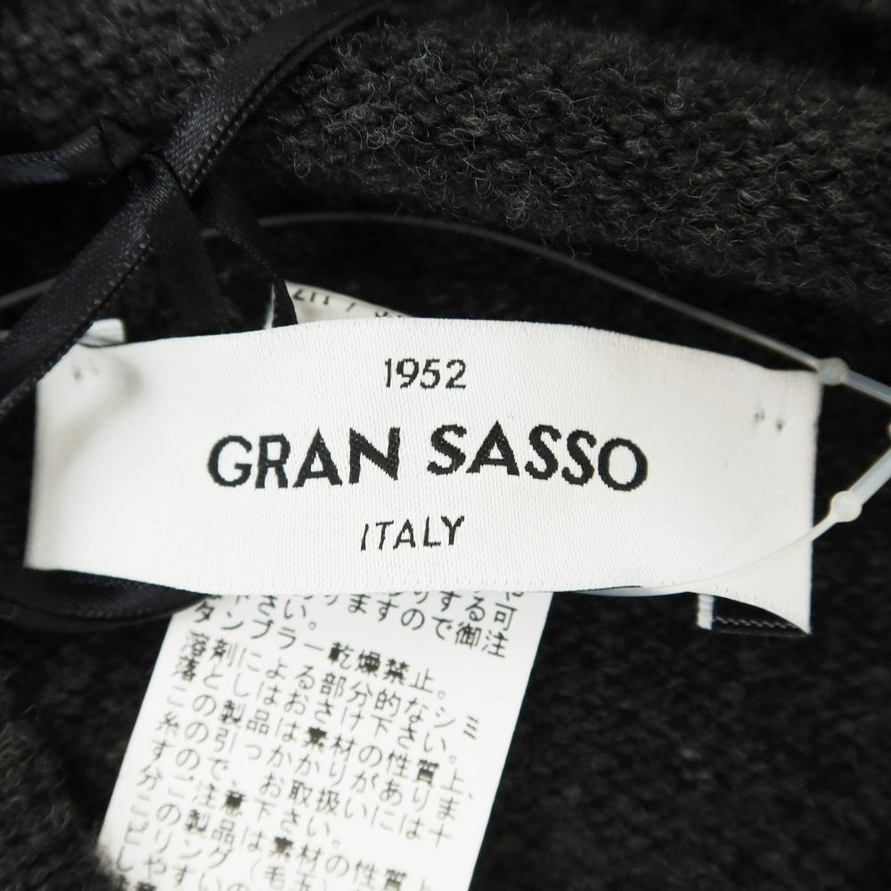 【新品】グランサッソ GRAN SASSO ウール プルオーバー パーカー チャコール【サイズ50】【GRY】【A/W】【状態ランクN】【メンズ】