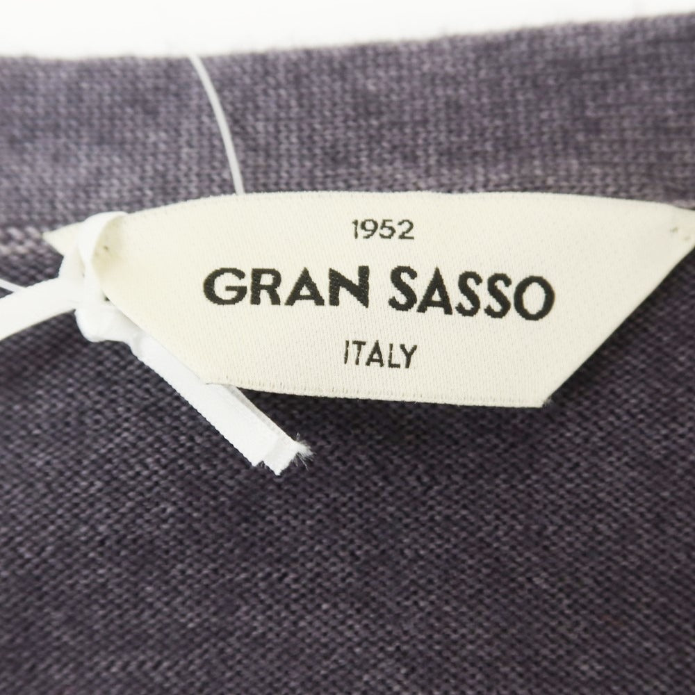 【新品】グランサッソ GRAN SASSO ウール カーディガン グレー【サイズ50】【GRY】【A/W】【状態ランクN】【メンズ】