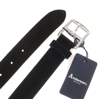 【新品】アンダーソンズ Andersons スエード ベルト ブラック【 75 】【 状態ランクN 】【 メンズ 】