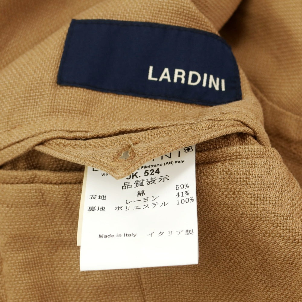 【中古】ラルディーニ LARDINI コットンレーヨン 3B カジュアルジャケット ライトブラウン【 42 】【 状態ランクB 】【 メンズ 】