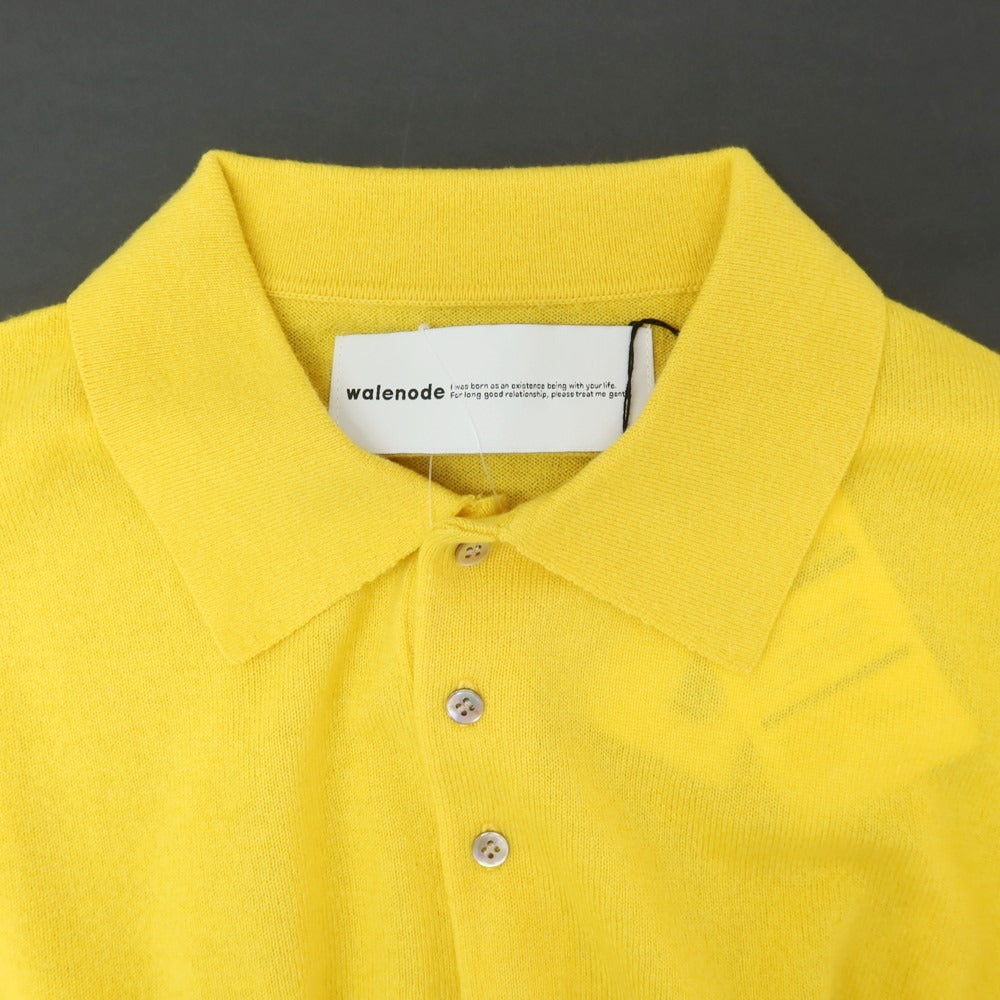 【中古】【未使用】ウェルノード walenode カシミヤ 長袖 ポロニット イエロー【サイズサイズ0】【YEL】【A/W】【状態ランクS】【メンズ】 [EPD]