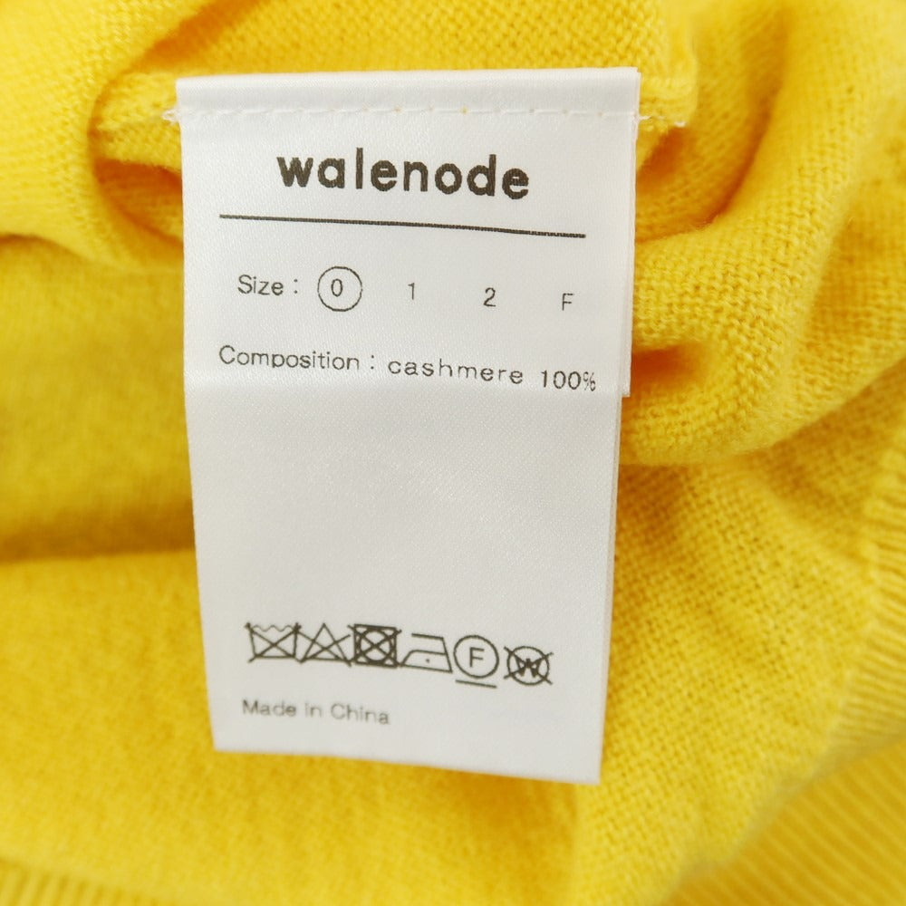 【中古】【未使用】ウェルノード walenode カシミヤ 長袖 ポロニット イエロー【サイズサイズ0】【YEL】【A/W】【状態ランクS】【メンズ】 [EPD]